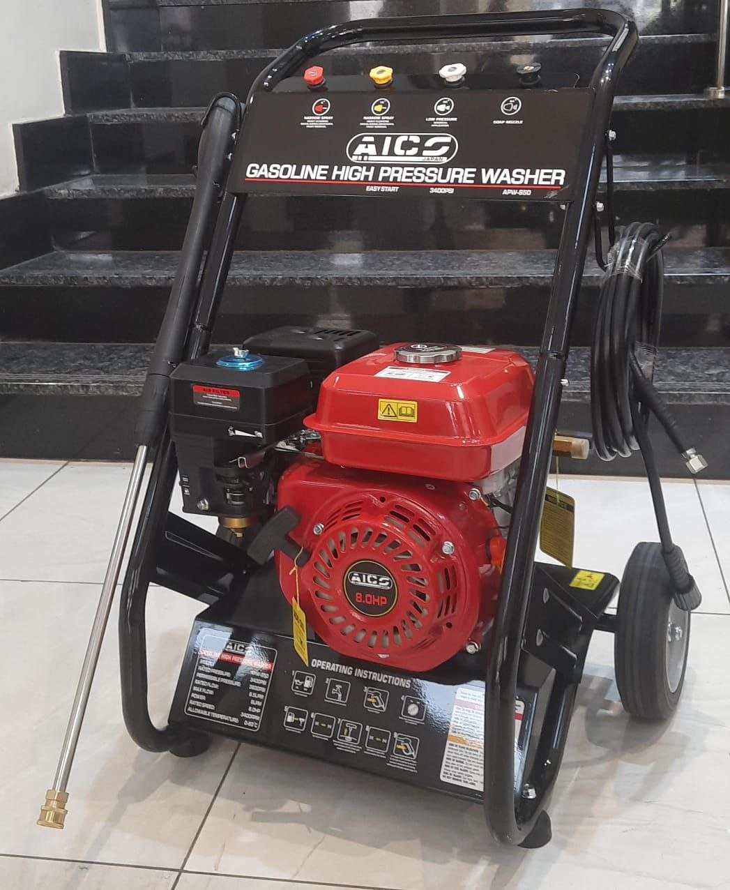 510b315c-12b3-4c0c-97b1-779828ba9d40 Aico Japan Petrol Pressure Washer 3400PSI 8.0hp Engine - Image 1