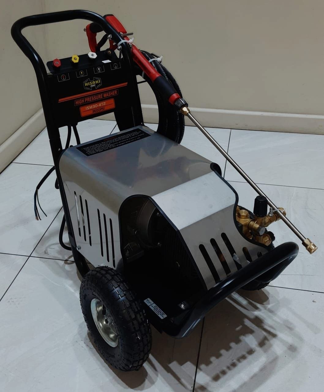 5d26ed1b-8a38-4d32-a71d-6c3f0fd6b6d7 Hisaki Japan Electric Pressure Washer 5hp Motor THREE PHASE 3600PSI - Image 1