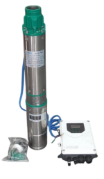 AICO Japan Solar DC Submersible Water Pump – 1000W, 120m Head, with Controller