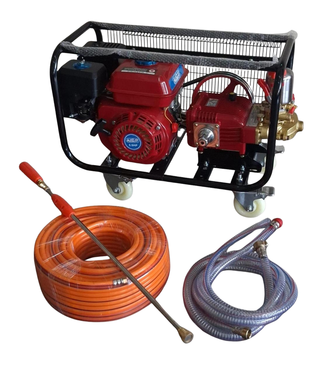 WhatsApp Image 2026-08-26 at 16.27.00 (3) AICO Japan 5.0HP Trolley Power Sprayer – Engine-Driven with Hose Kit - Image 1
