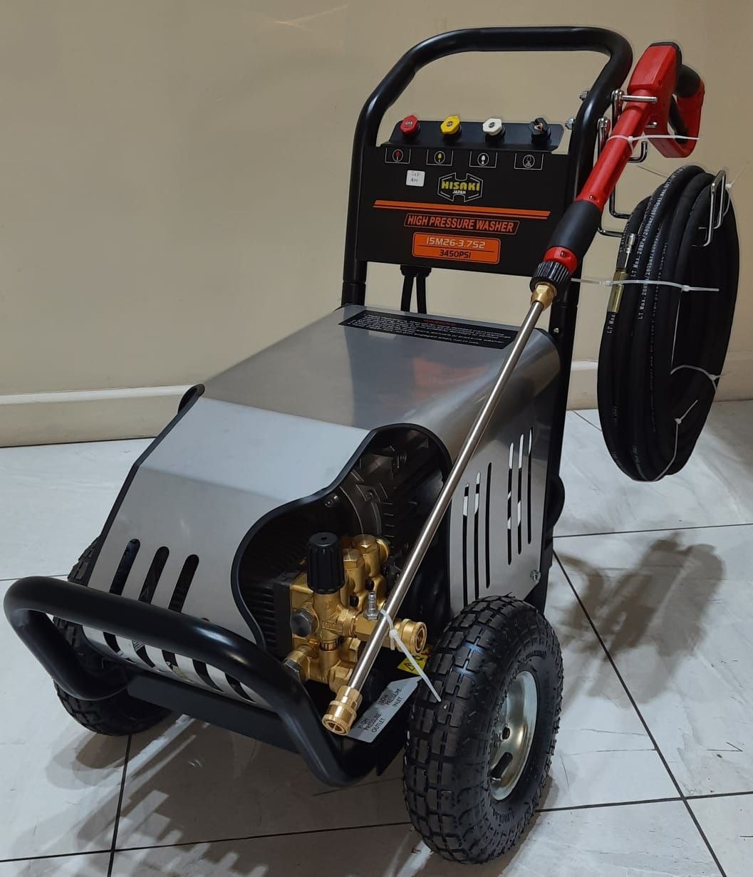 bb0096ee-06e3-4d01-94bf-e463d49dab40 Hisaki Japan Electric Pressure Washer 5hp Motor SINGLE PHASE 3450PSI - Image 1