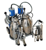 Mobile Double Bucket Electric Cow Milking Machine – 2 x 30L Stainless Steel