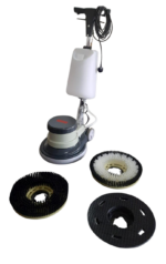 Multifunctional Floor Scrubbing Machine – 1100W, 17" with Hard Brush, Soft Brush & Pad Holder