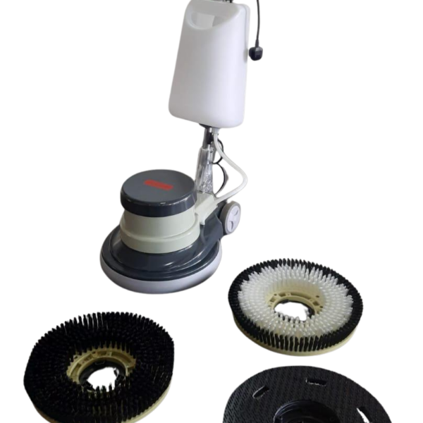 Multifunctional Floor Scrubbing Machine – 1100W, 17" with Hard Brush, Soft Brush & Pad Holder
