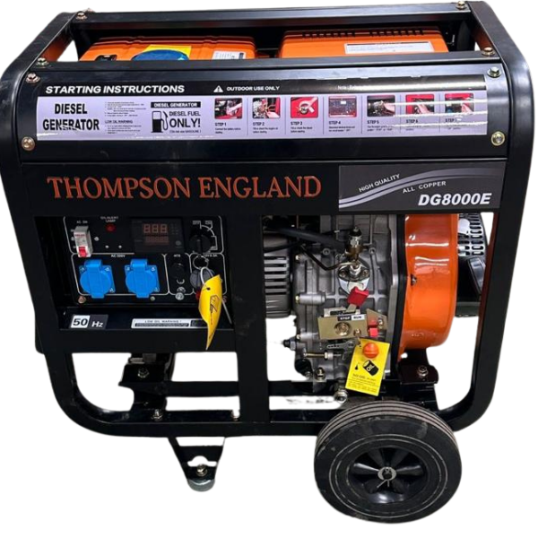 Thompson England DG8000E All-Copper Diesel Generator – 8.5kW, Key Start