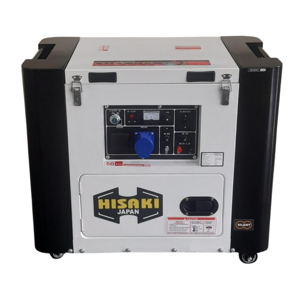 Hisaki Japan HK7000SNA Silent Diesel Generator – 8.75kVA, Single Phase, with ATS